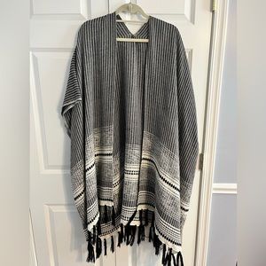 Loft Open Knit Poncho